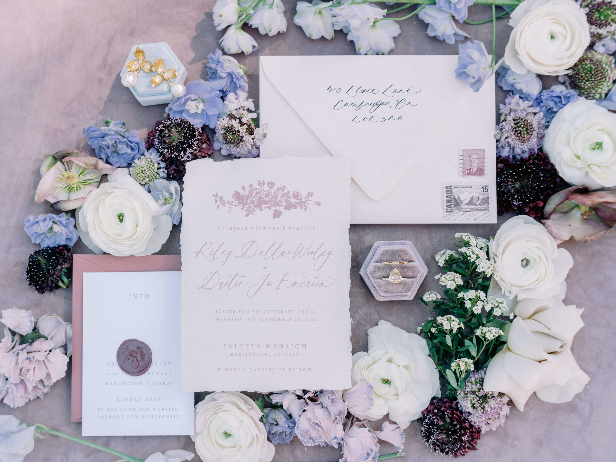 Paletta Mansion Wedding invitations